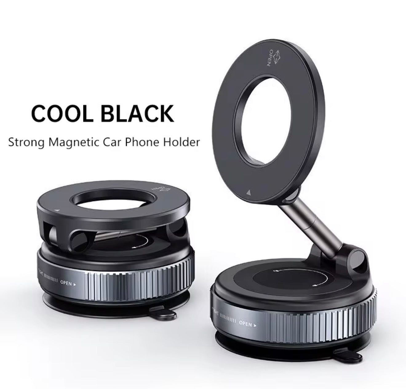 Magnetic Vacuum Car Phone Holder 360° Adjustable Strong Suction Mount
