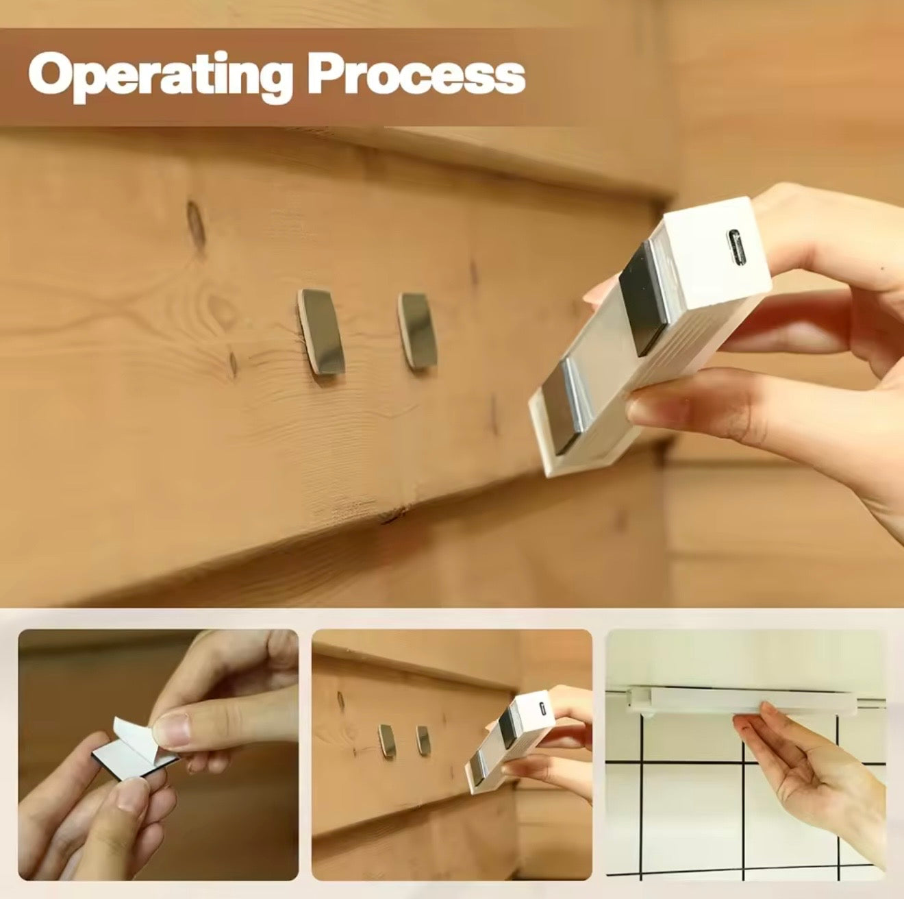 LED Motion Sensor Light – USB Rechargeable Wireless Night Lamp for Closet, Kitchen & Stairs