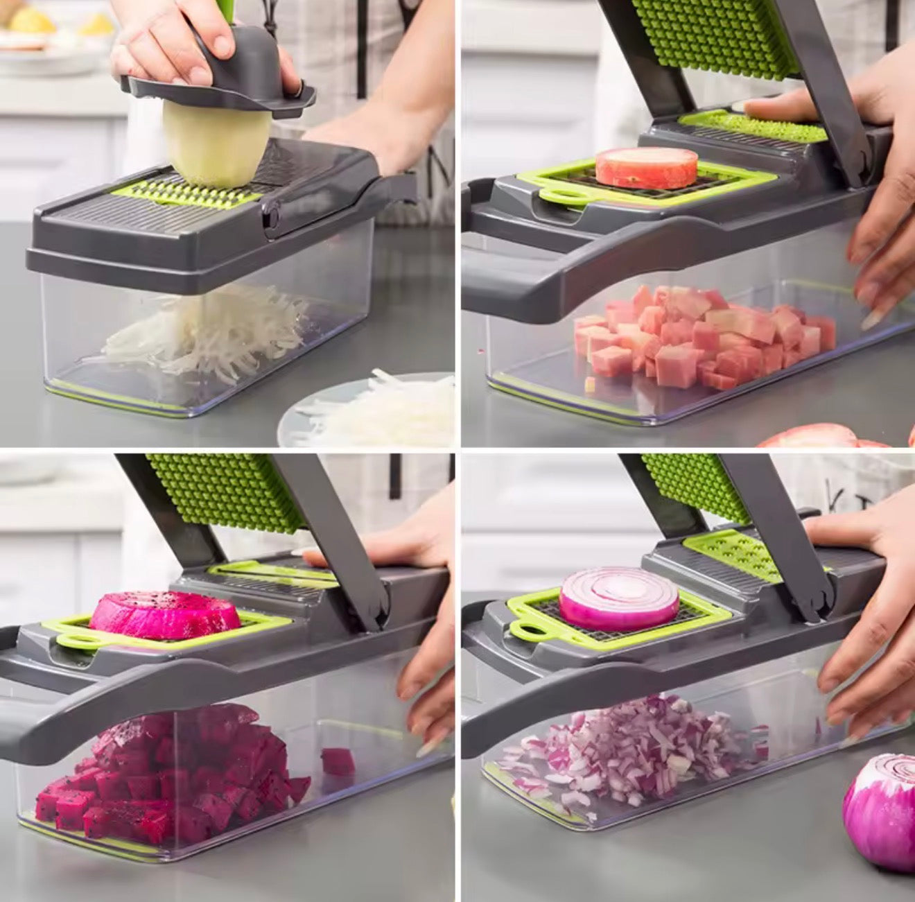 14-in-1 Multifunction Vegetable Chopper & Onion Cutter – Kitchen Food Slicer