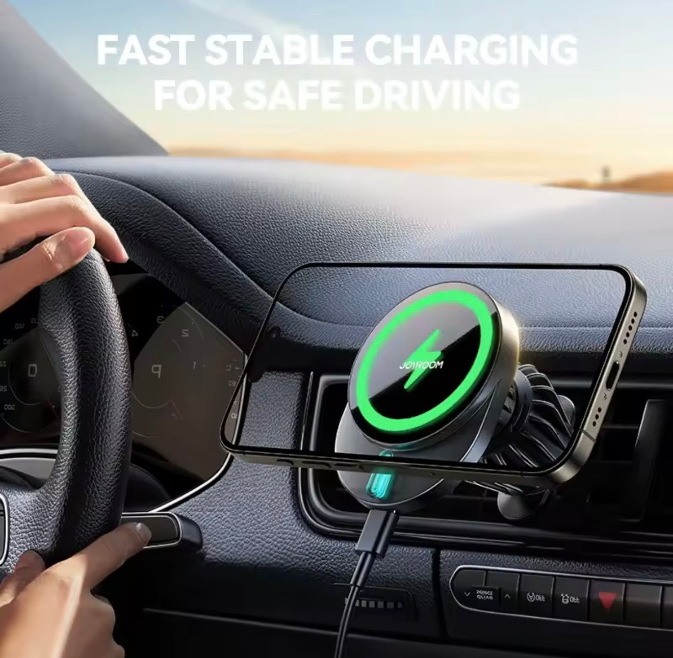 15W Magnetic Wireless Car Charger Mount