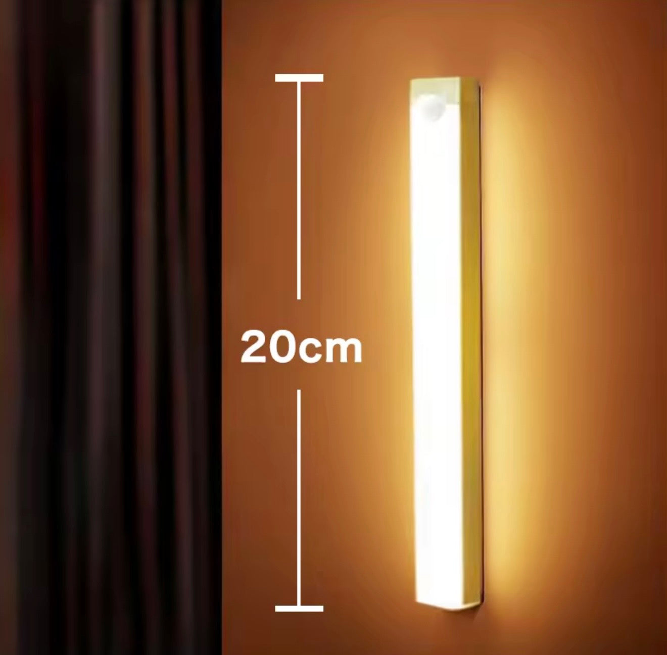 LED Motion Sensor Light – USB Rechargeable Wireless Night Lamp for Closet, Kitchen & Stairs