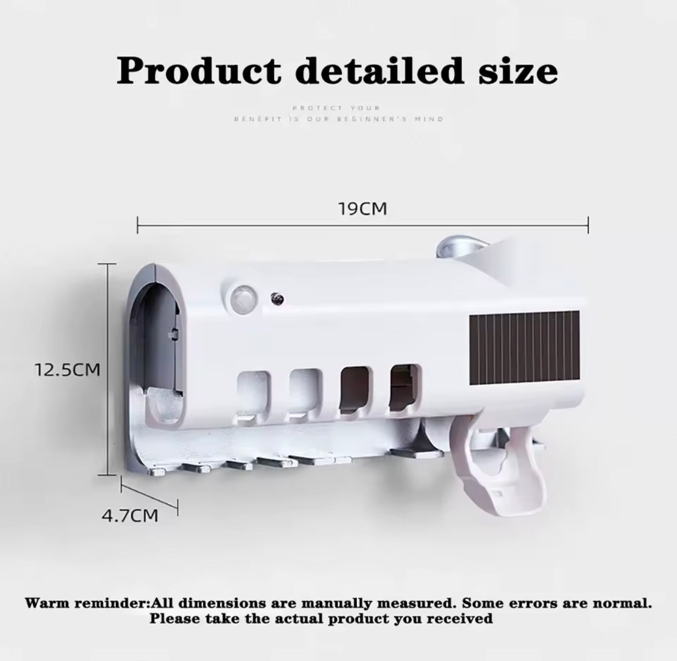 Smart Toothbrush Holder with UV Sterilizer & Toothpaste Dispenser