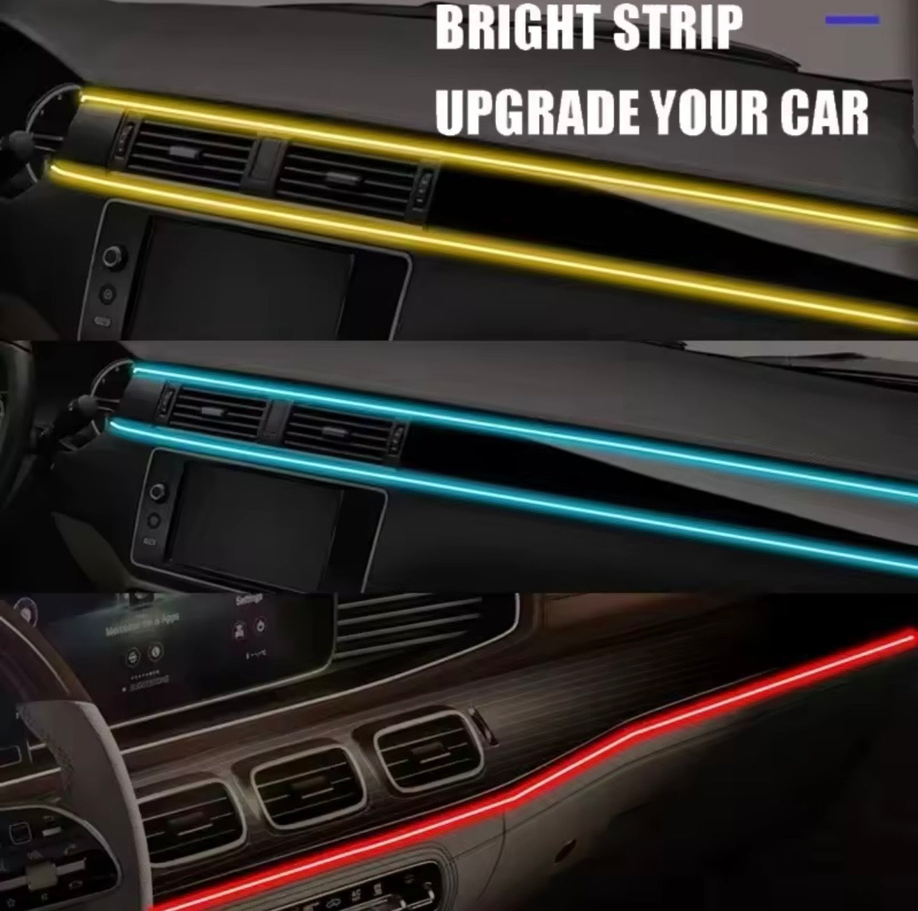 RGB Car Interior Ambient LED Light Strip with APP Control – 2M / 3M / 4M / 5M