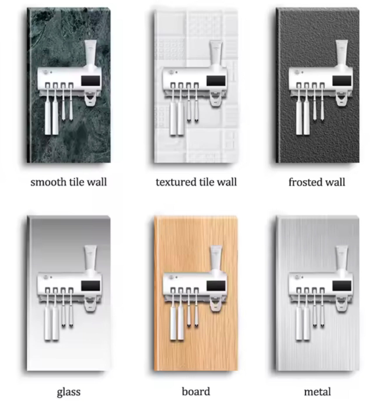 Smart Toothbrush Holder with UV Sterilizer & Toothpaste Dispenser