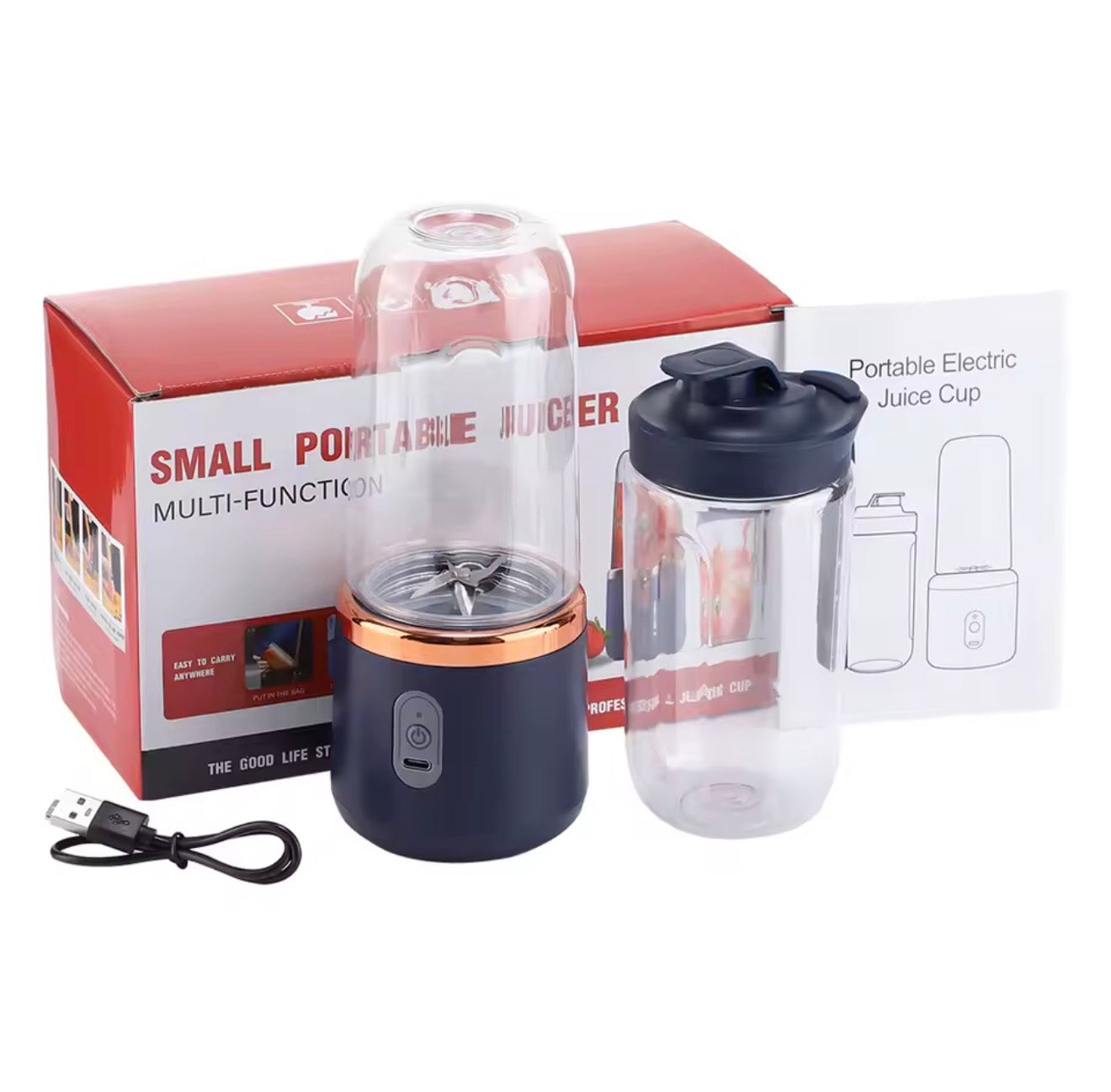 Portable USB Smoothie Blender – Rechargeable Travel Juicer