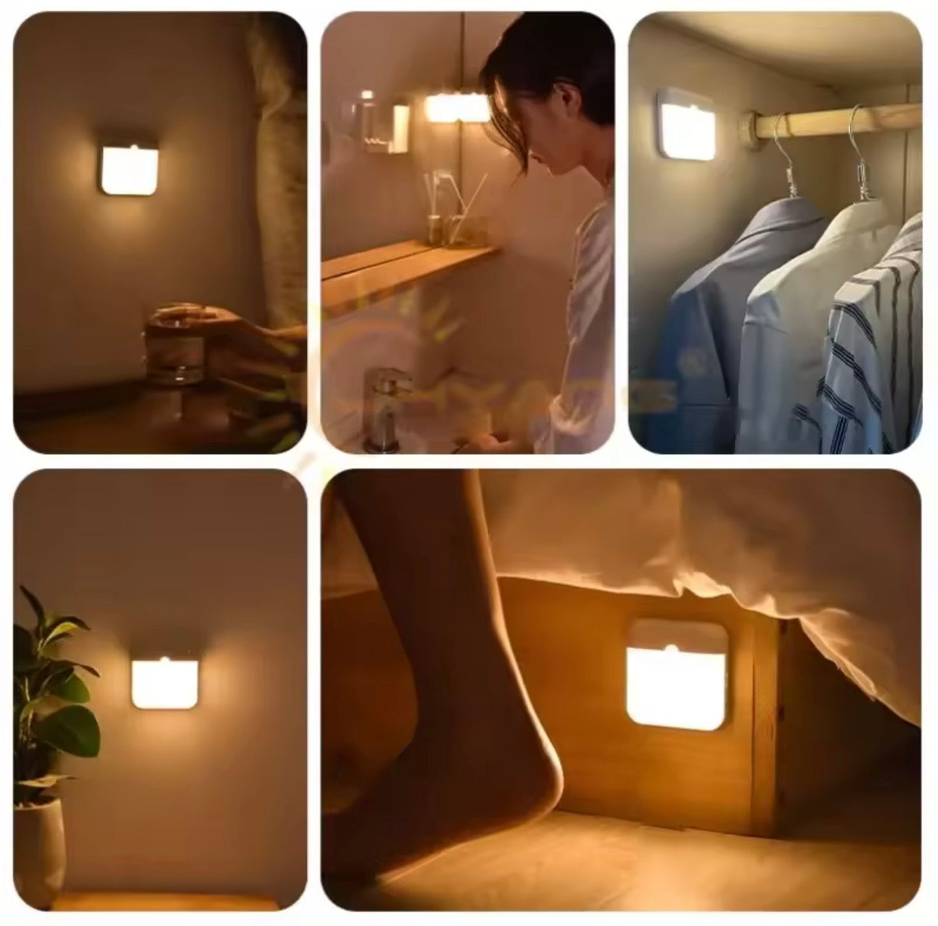 Smart Motion Sensor LED Night Light – Rechargeable Wireless Lamp