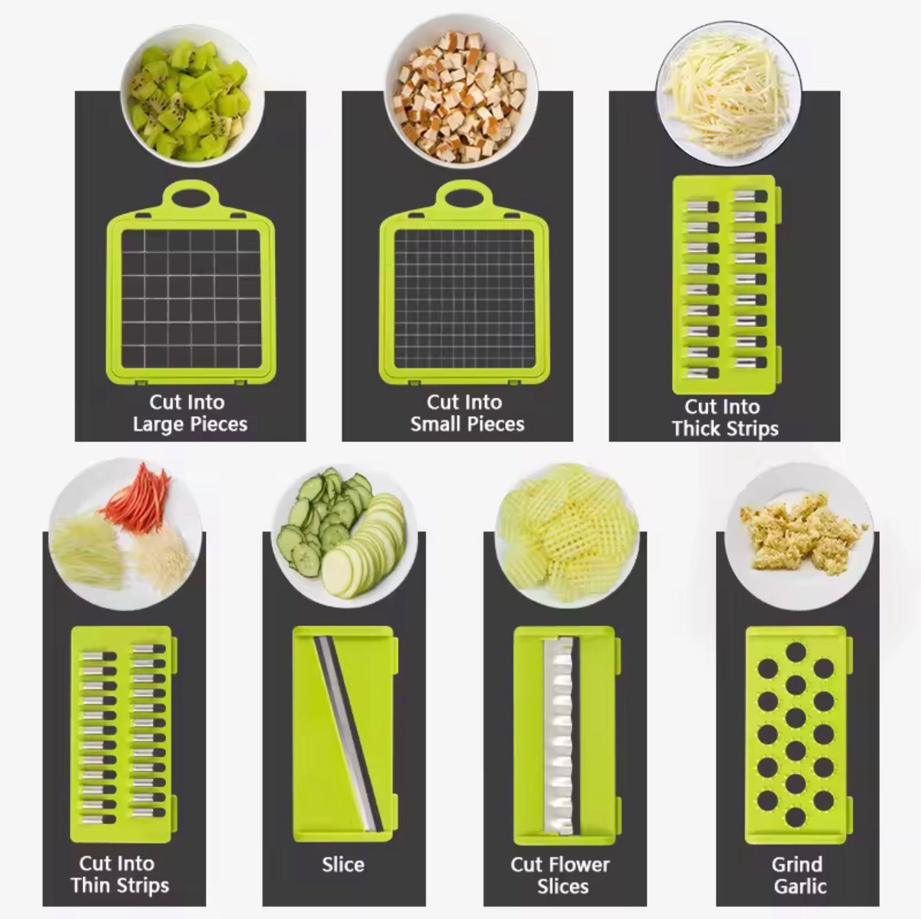 14-in-1 Multifunction Vegetable Chopper & Onion Cutter – Kitchen Food Slicer