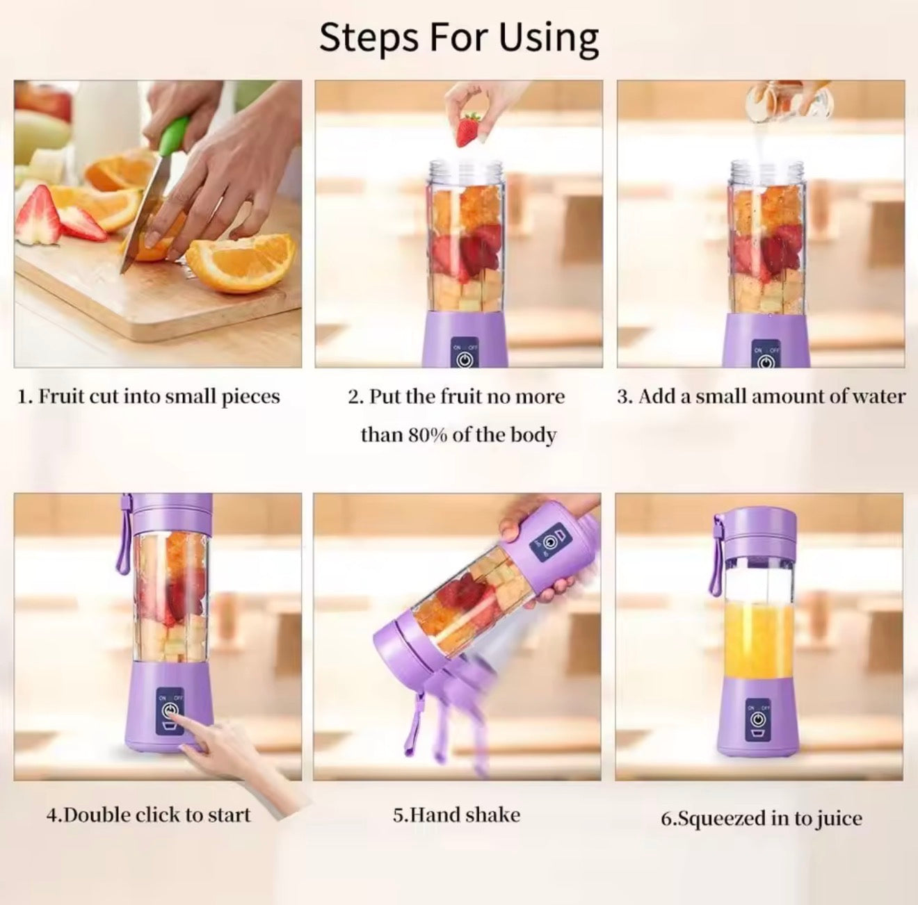 Portable USB Blender – Mini Smoothie & Juice Maker
