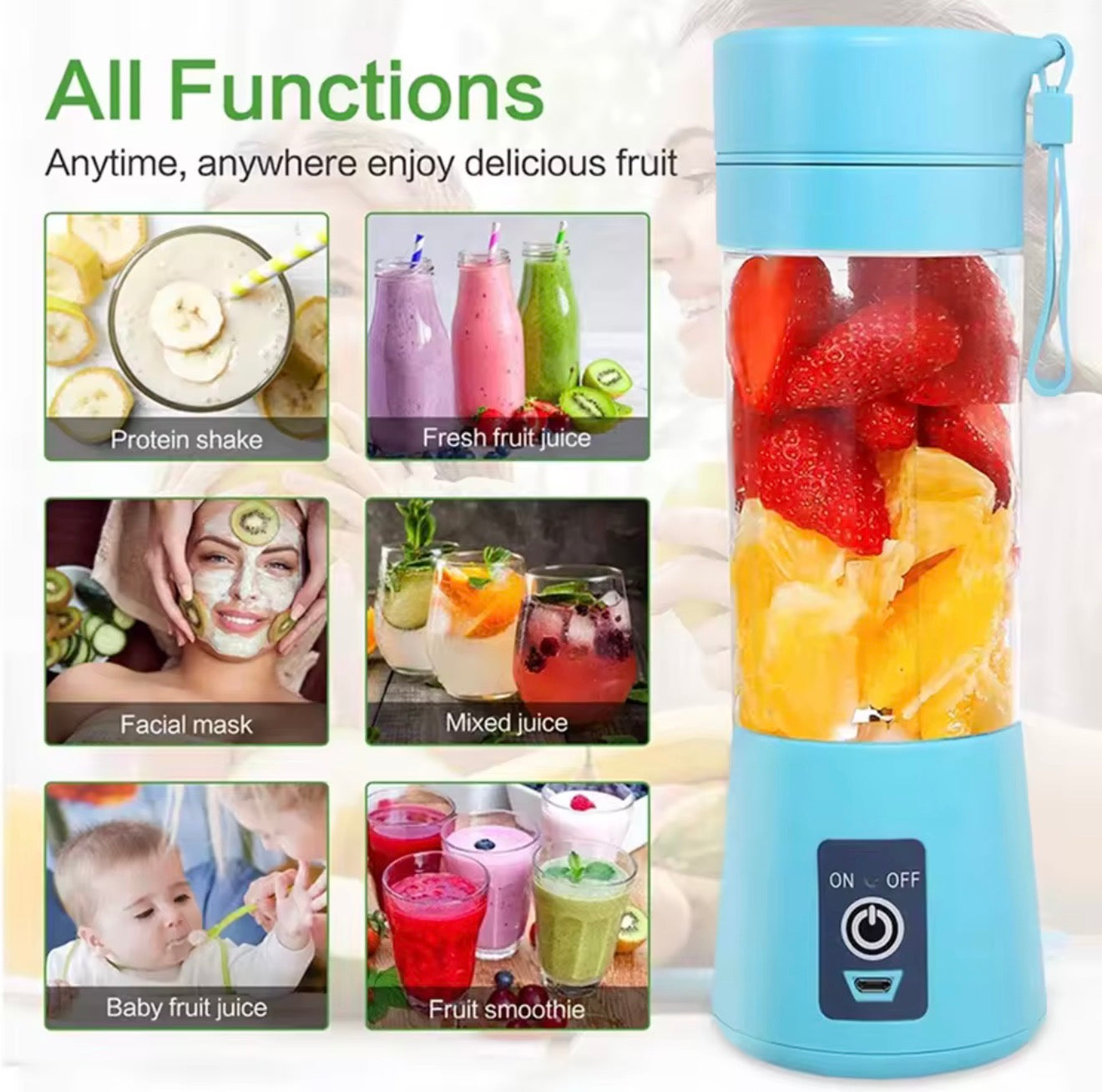 Portable USB Blender – Mini Smoothie & Juice Maker