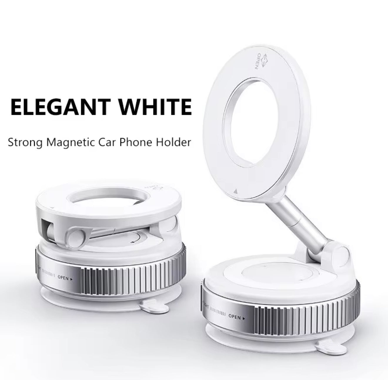 Magnetic Vacuum Car Phone Holder 360° Adjustable Strong Suction Mount