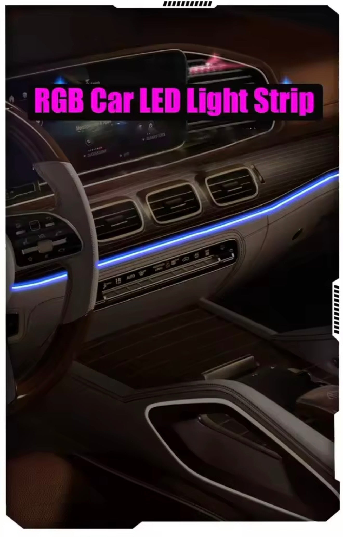 RGB Car Interior Ambient LED Light Strip with APP Control – 2M / 3M / 4M / 5M