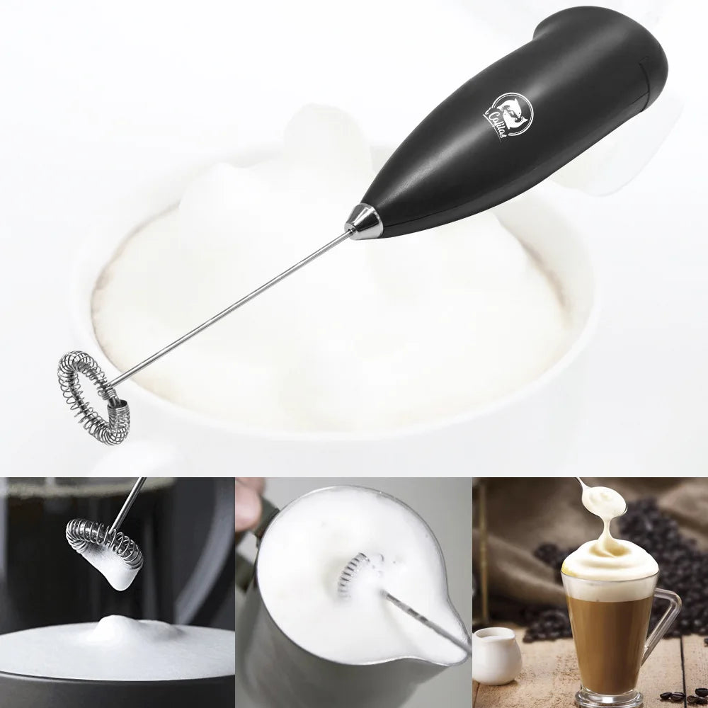 Electric Milk Frother – Handheld Coffee Foam Maker | Powerful Mini Whisk for Latte & Cappuccino