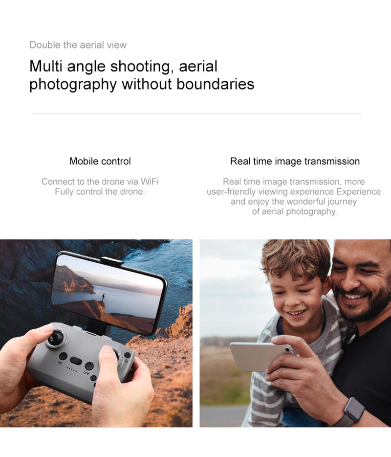 D16 Mini Drone with Dual Camera 8K – HD FPV Quadcopter with Obstacle Avoidance