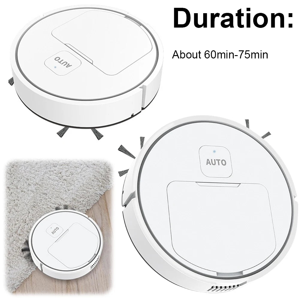 Mini Robot Vacuum Cleaner – USB Rechargeable Floor Sweeper