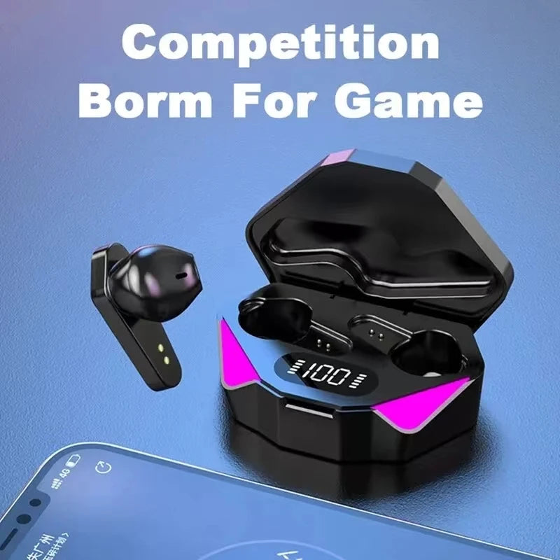 Wireless Gaming Earbuds – Bluetooth 5.3 Earphones with LED Display X15