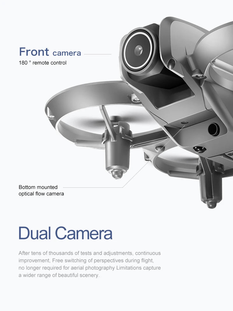 D16 Mini Drone with Dual Camera 8K – HD FPV Quadcopter with Obstacle Avoidance