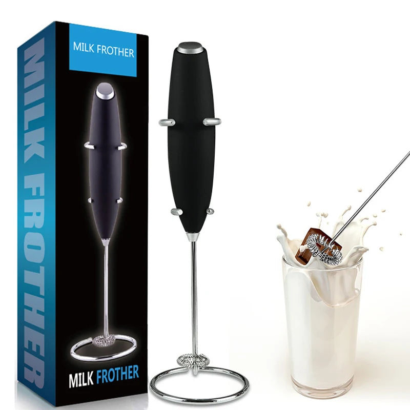 Electric Milk Frother – Handheld Coffee Foam Maker | Powerful Mini Whisk for Latte & Cappuccino