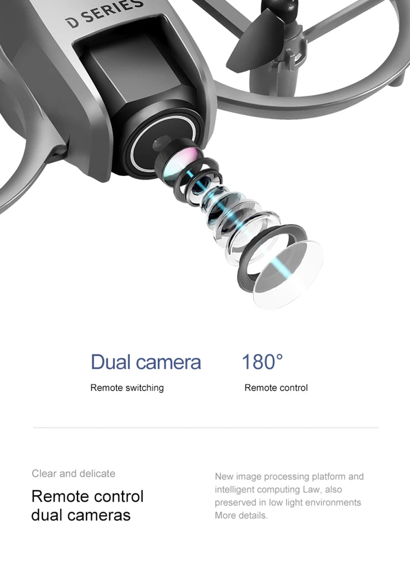D16 Mini Drone with Dual Camera 8K – HD FPV Quadcopter with Obstacle Avoidance
