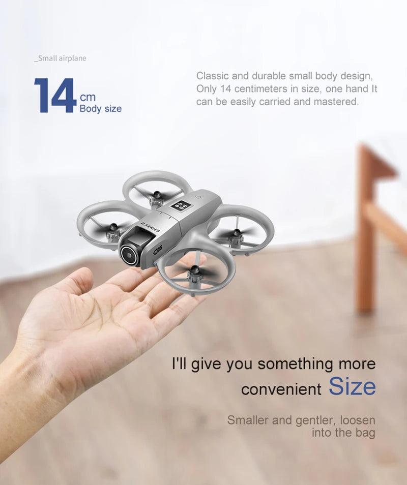 D16 Mini Drone with Dual Camera 8K – HD FPV Quadcopter with Obstacle Avoidance