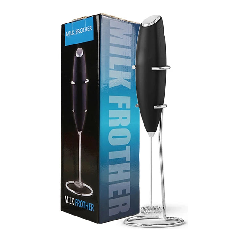 Electric Milk Frother – Handheld Coffee Foam Maker | Powerful Mini Whisk for Latte & Cappuccino