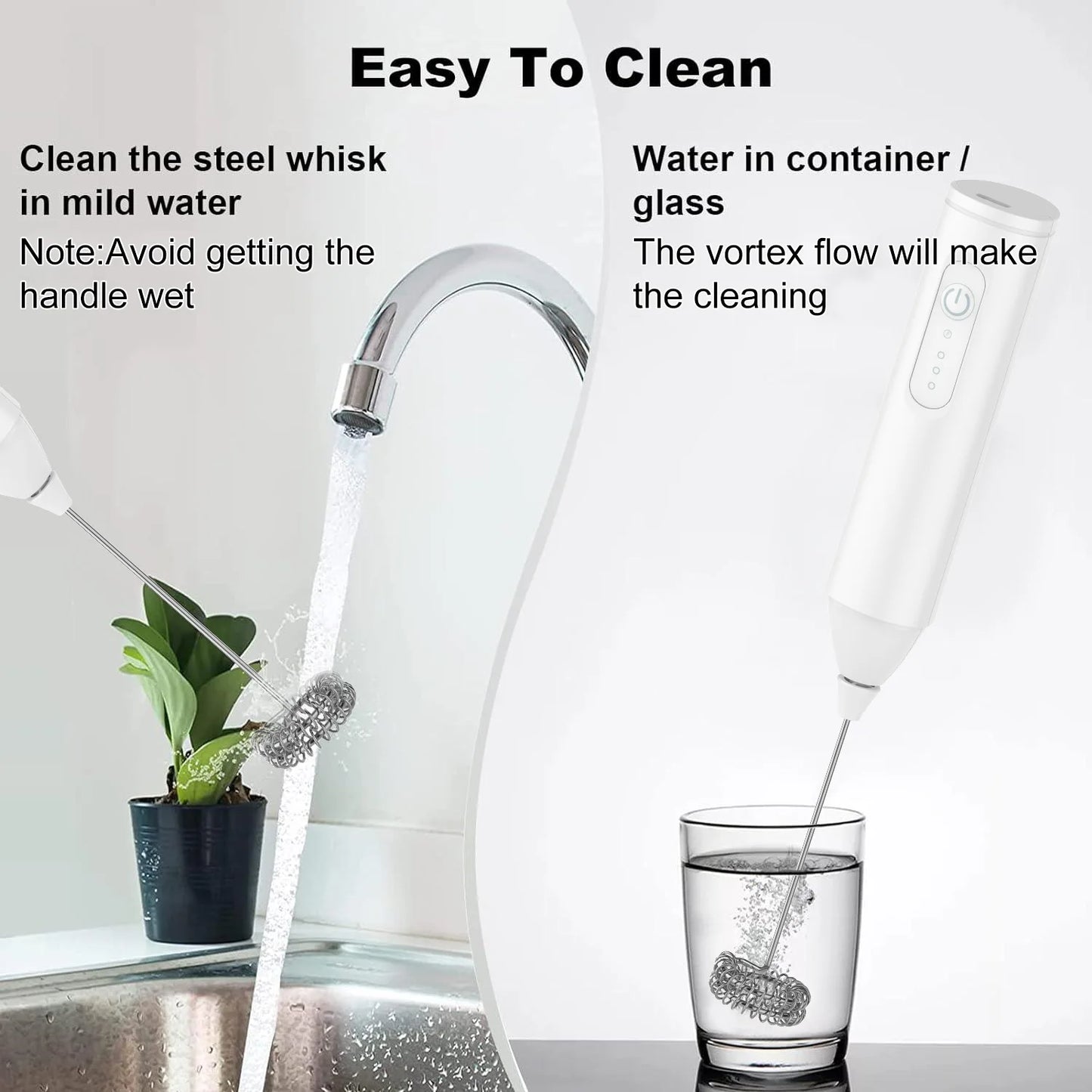 USB Rechargeable Milk Frother – Electric Coffee Foam Maker | 3-Speed Handheld Whisk