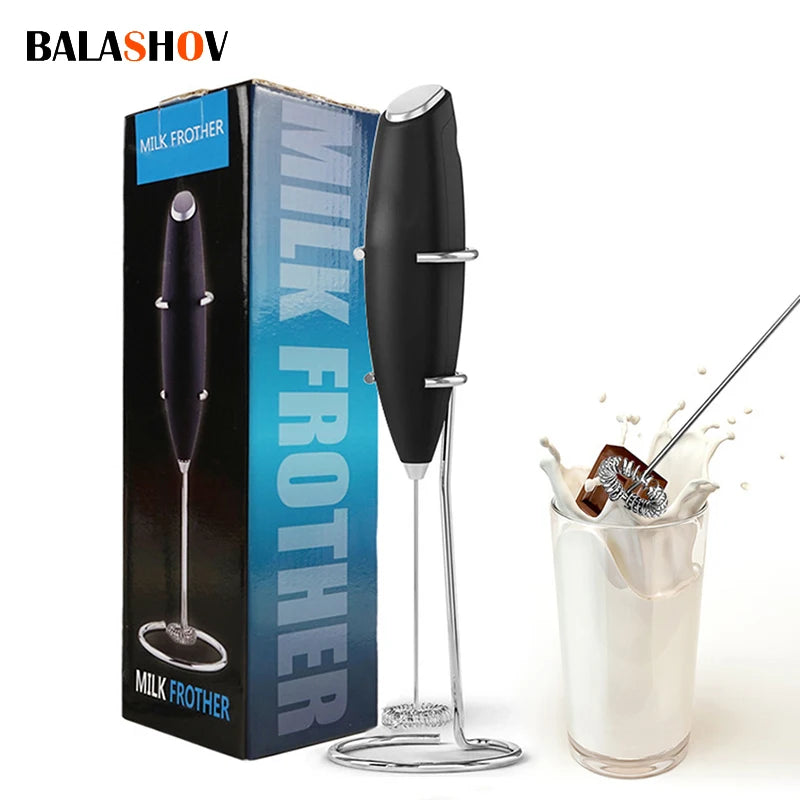 Electric Milk Frother – Handheld Coffee Foam Maker | Powerful Mini Whisk for Latte & Cappuccino