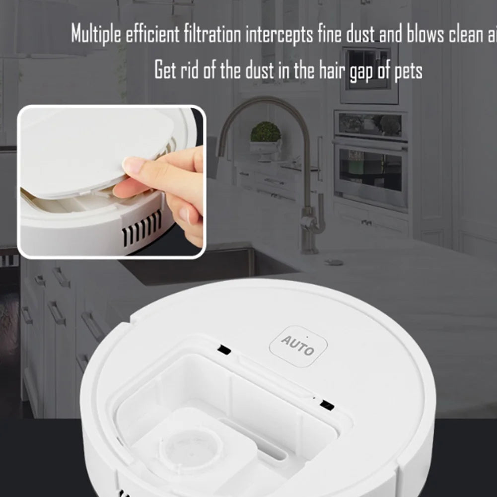 Mini Robot Vacuum Cleaner – USB Rechargeable Floor Sweeper