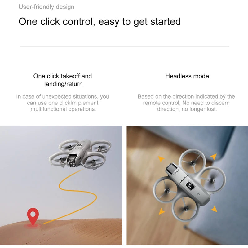 D16 Mini Drone with Dual Camera 8K – HD FPV Quadcopter with Obstacle Avoidance