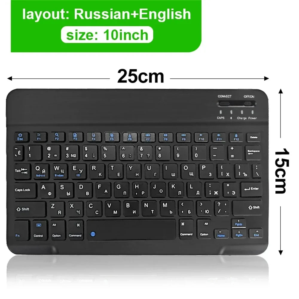 Mini Wireless Keyboard & Mouse Set (10 Inch, Bluetooth, Rechargeable)