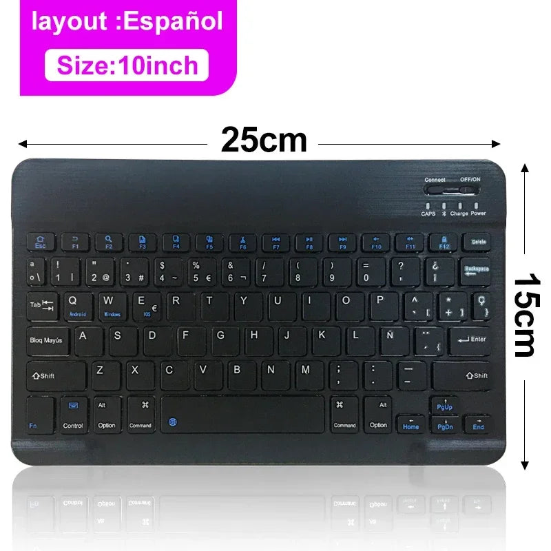 Mini Wireless Keyboard & Mouse Set (10 Inch, Bluetooth, Rechargeable)