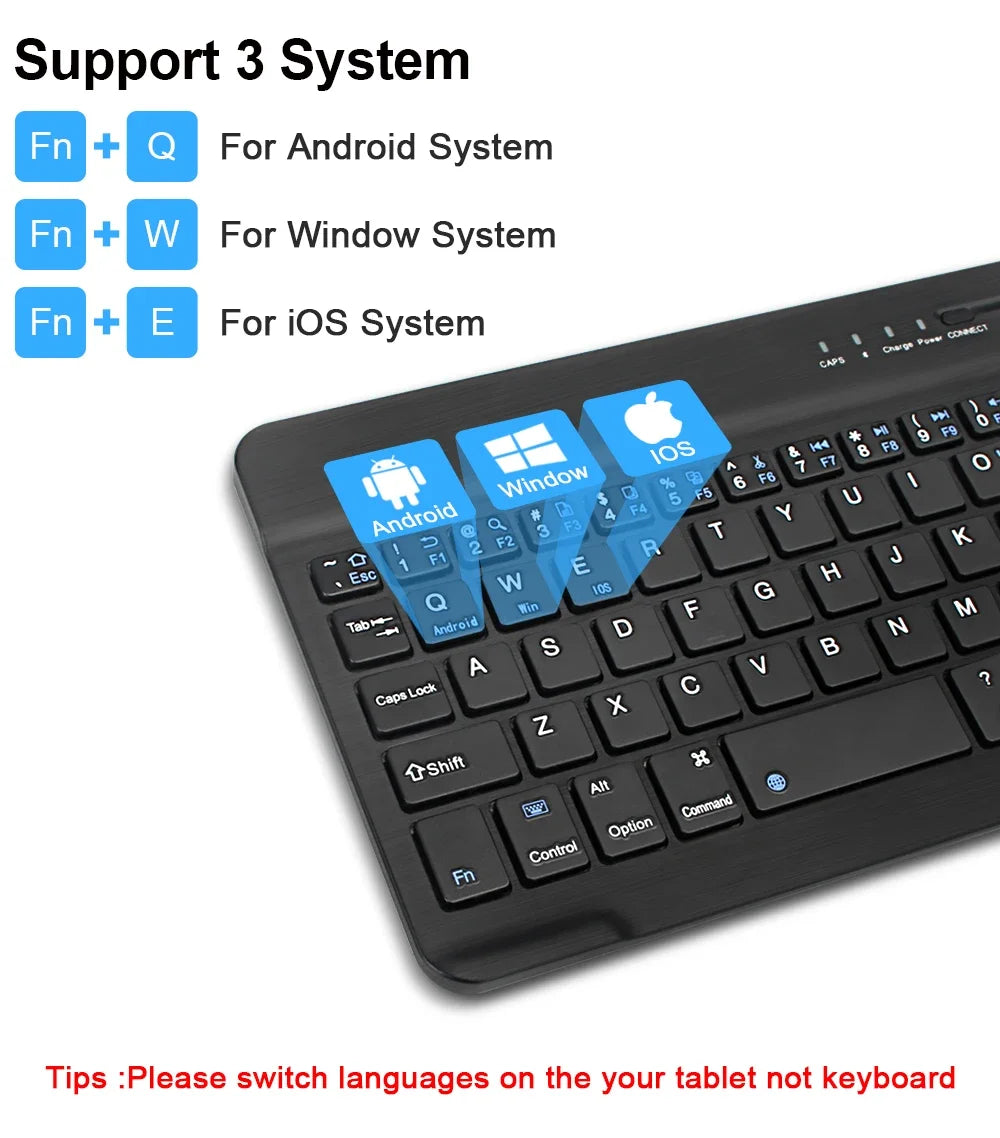 Mini Wireless Keyboard & Mouse Set (10 Inch, Bluetooth, Rechargeable)