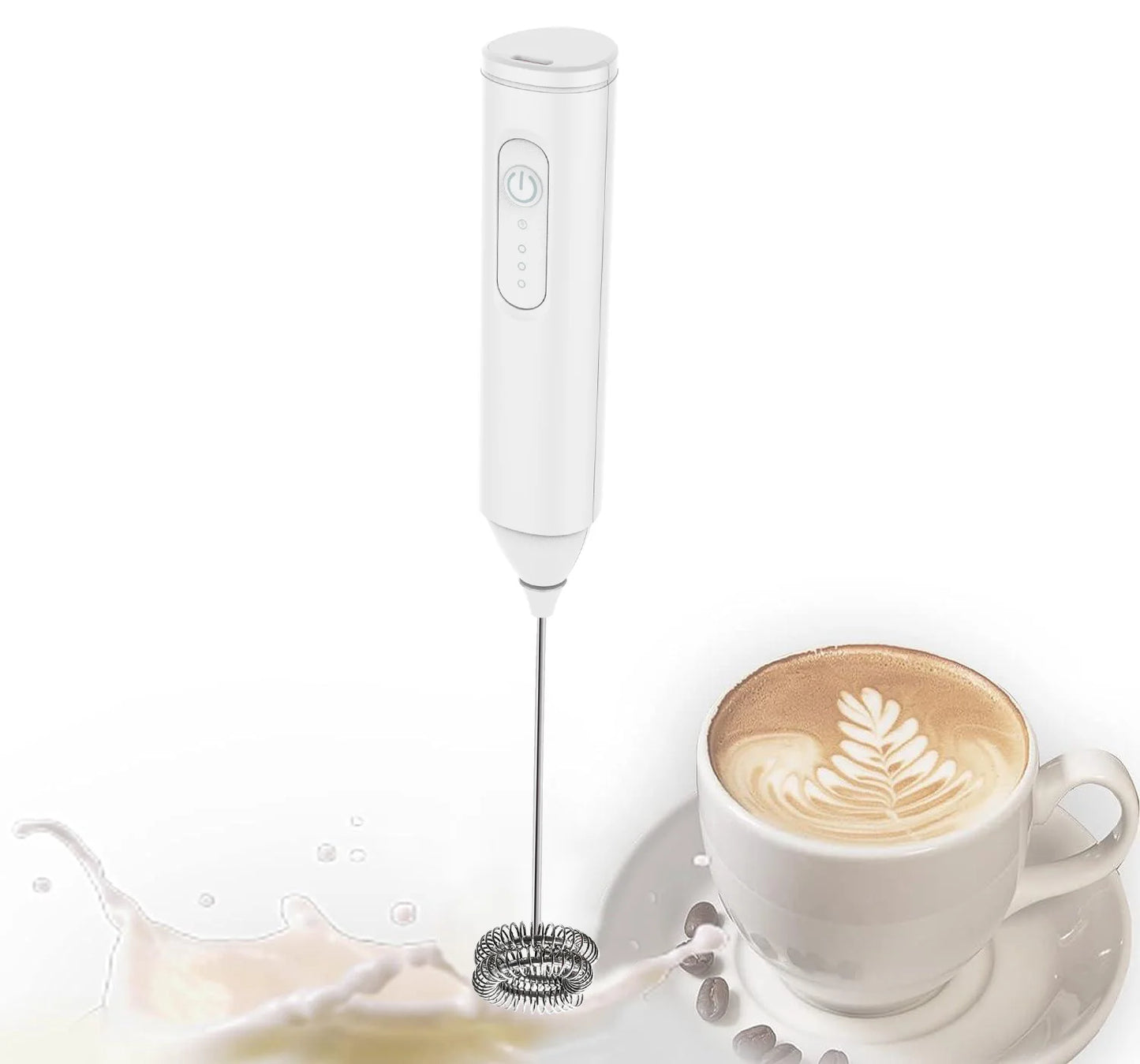 USB Rechargeable Milk Frother – Electric Coffee Foam Maker | 3-Speed Handheld Whisk