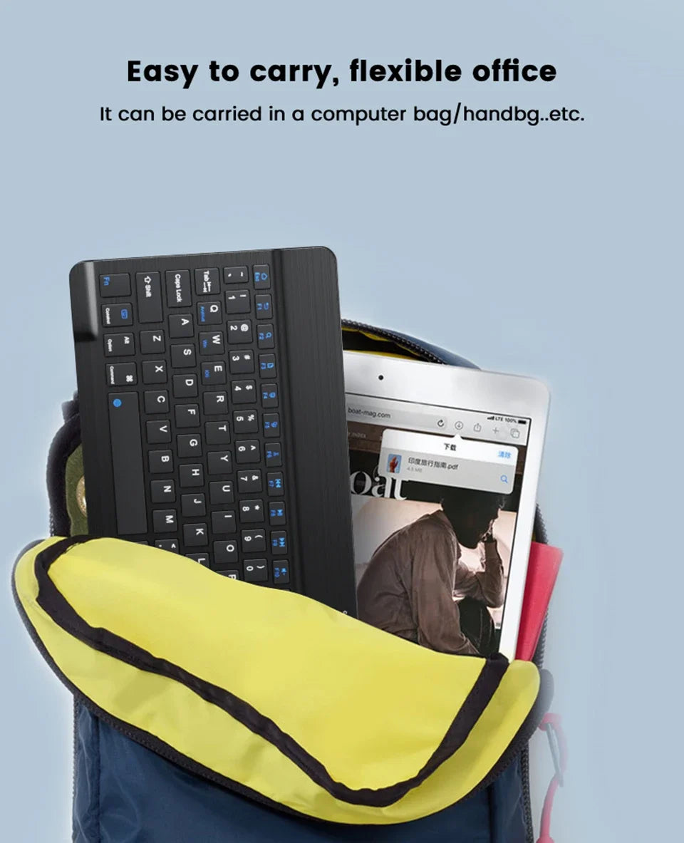 Mini Wireless Keyboard & Mouse Set (10 Inch, Bluetooth, Rechargeable)